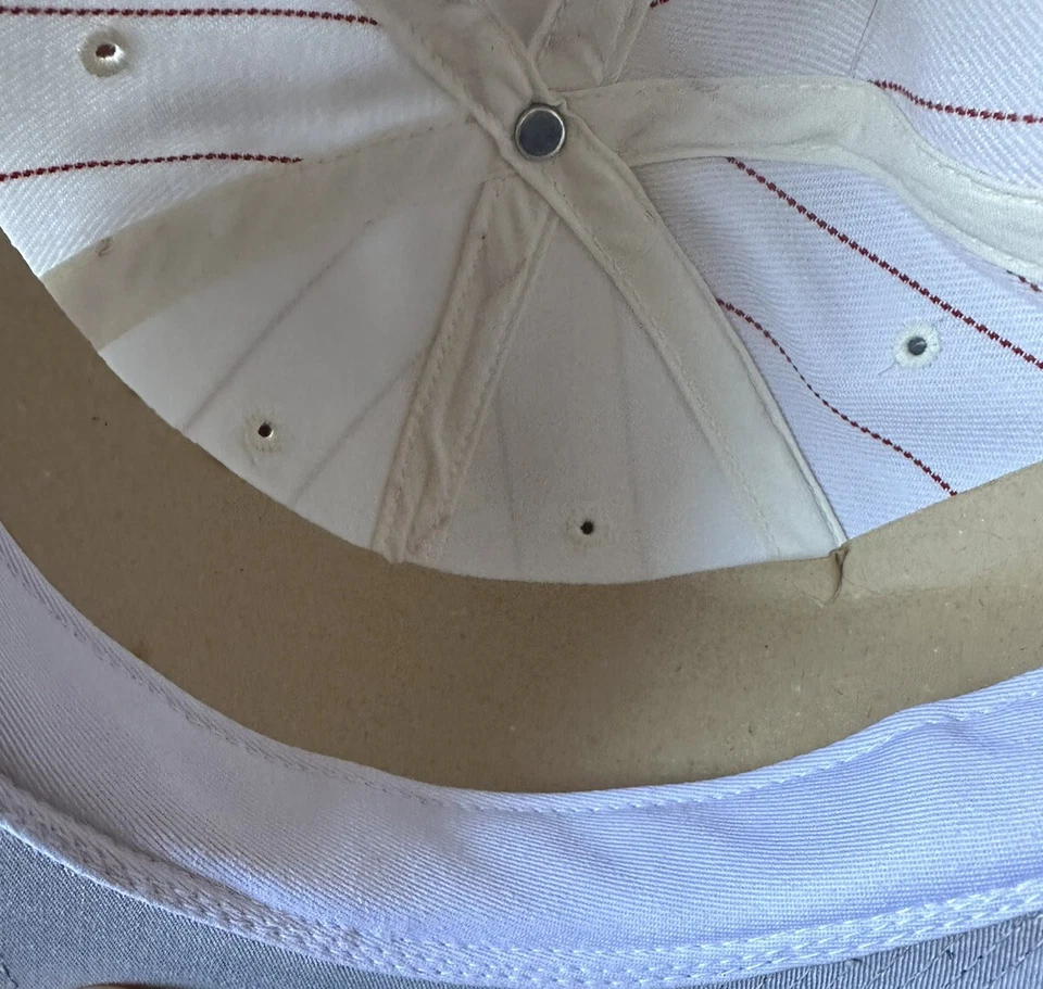 VTG Cincinnati Reds Joe Morgan Signed Sports Specialties Pinstriped SnapBack Hat - Image 4 of 4