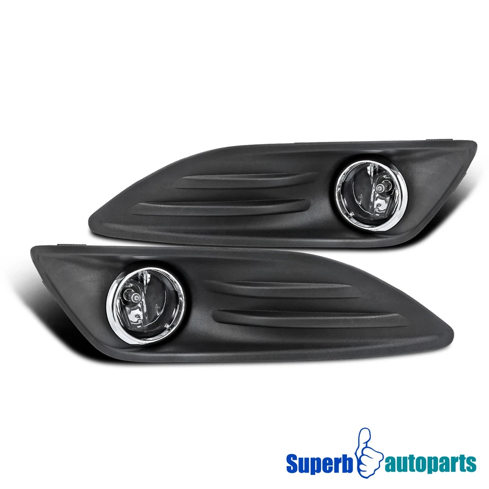 Fits 2014-2017 Ford Fiesta Front Fog Bumper Lights Switch H11 Bulbs 14-17 - Image 3 of 4