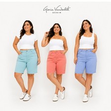 Gloria Vanderbilt Amanda 3 Bermudas Shorts Slimming Stretch Denim 14 Multi Color