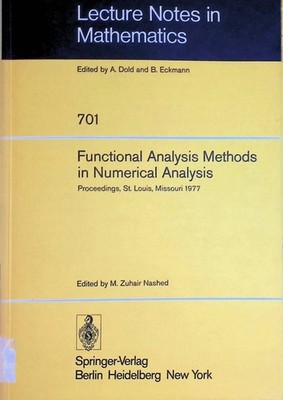 Functional analysis methods in numerical analysis : special session, American Ma
