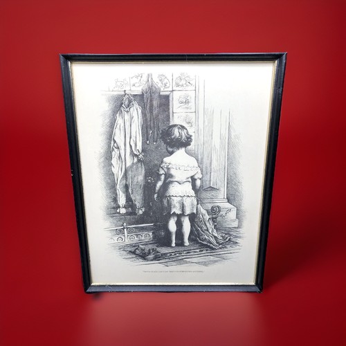 Vintage THOMAS NAST Santa Claus CHRISTMAS Lithograph ART PRINT Victorian ANTIQUE - Picture 2 of 9