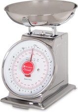 Escali Stainless Steel Mechanical Dial Scale with Bowl, Silver