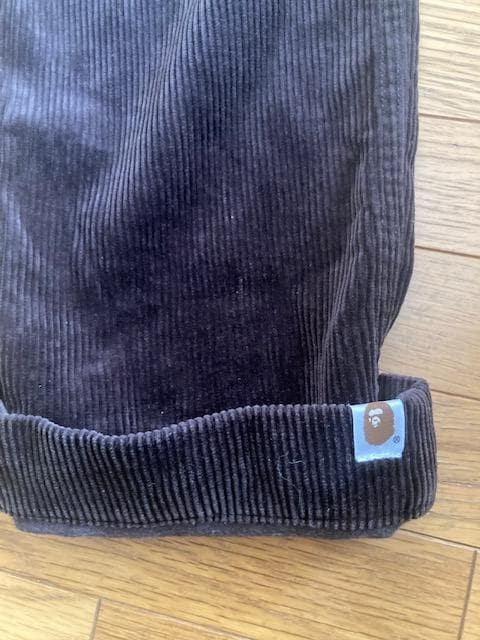A BATHING APE Cotton Corduroy Pants Dark Brown M Waist 42cm 0226178 thumbnail 7