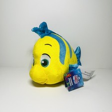 Disney Junior Ariel Flounder Small 5" Plush Toy Blue Yellow New With Tag