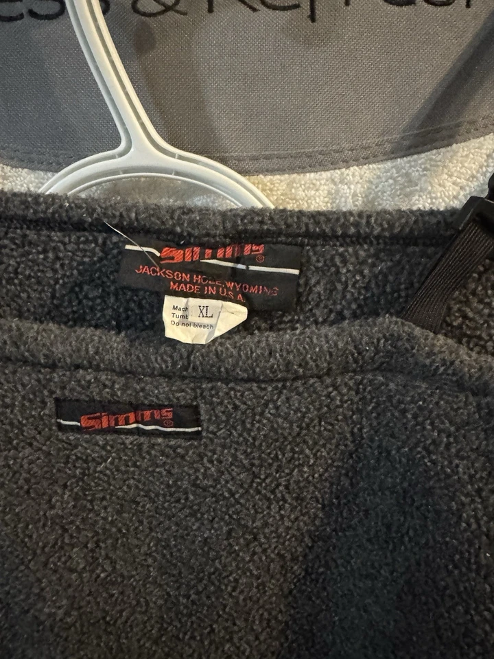 Pantalones con tirantes de lana de pesca Simms de colección para hombre talla XL hechos en EE. UU. Foto 2 de 4