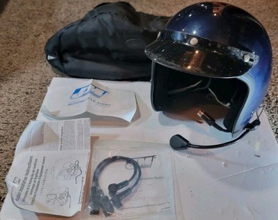 Vintage Memorial Foundation Motorcycle helmet Snell DOT with Mic Size Medium 