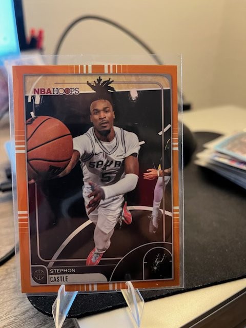 2025-26 Topps NBA Hoops Stephon Castle Orange Foil Card #47