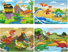 Puzzles for Kids Ages 3-5 4-6, 24 Pieces Dinosaur Wooden Jigsaw Puzzles for Todd