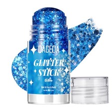 Body Glitter Stick,Sparkly Hair Face Glitter Makeup for Women Rave Outfit Blue
