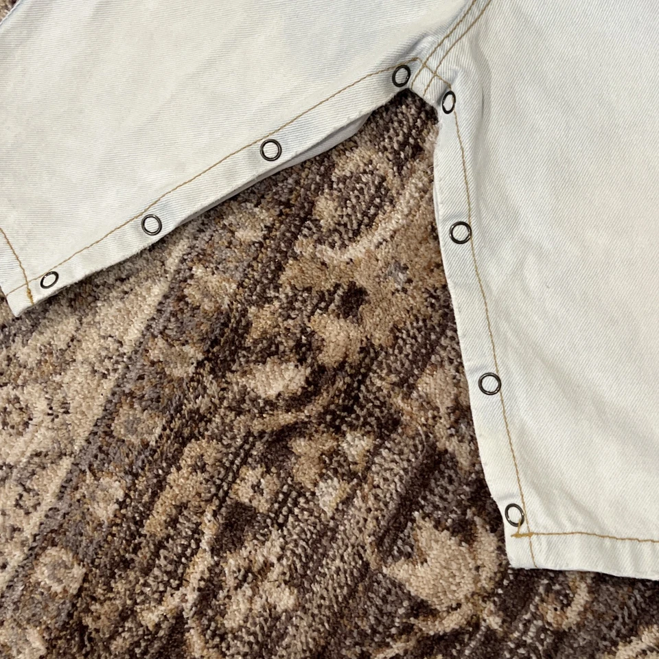 Jeans retro vintage para bebé niña Guess lavado ligero pierna a presión cintura ajustable Y2K Foto 2 de 4