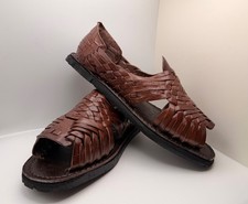 Sandalias Hombre Marrón Huaraches Mexicanos - Pachuco Talla 9 | Huaraches de Piel