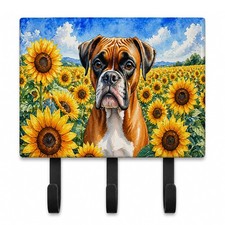 Caroline's Treasures Boxer in Sunflowers Leash or Key Holder DAC6037TH68