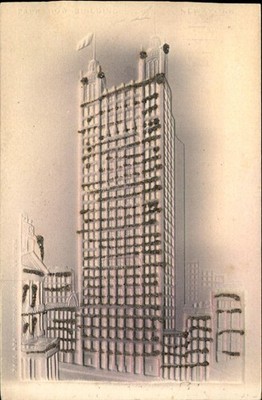 New York City NY Park Row Airbrushed Embossed 1900s-20s Glitter Vintage Postcard