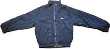 NIKE Track Jacket Women  s M 8-10 Black Windbreaker Full Zip Lined Vintage Nylon