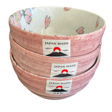 Set of 3 Japanese Cherry Blossom Rice Bowls P...