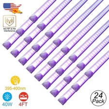 24 Pack 4FT UV Black Light Bar 40W LED W/T US Plug DJ Party Club Christmas Light