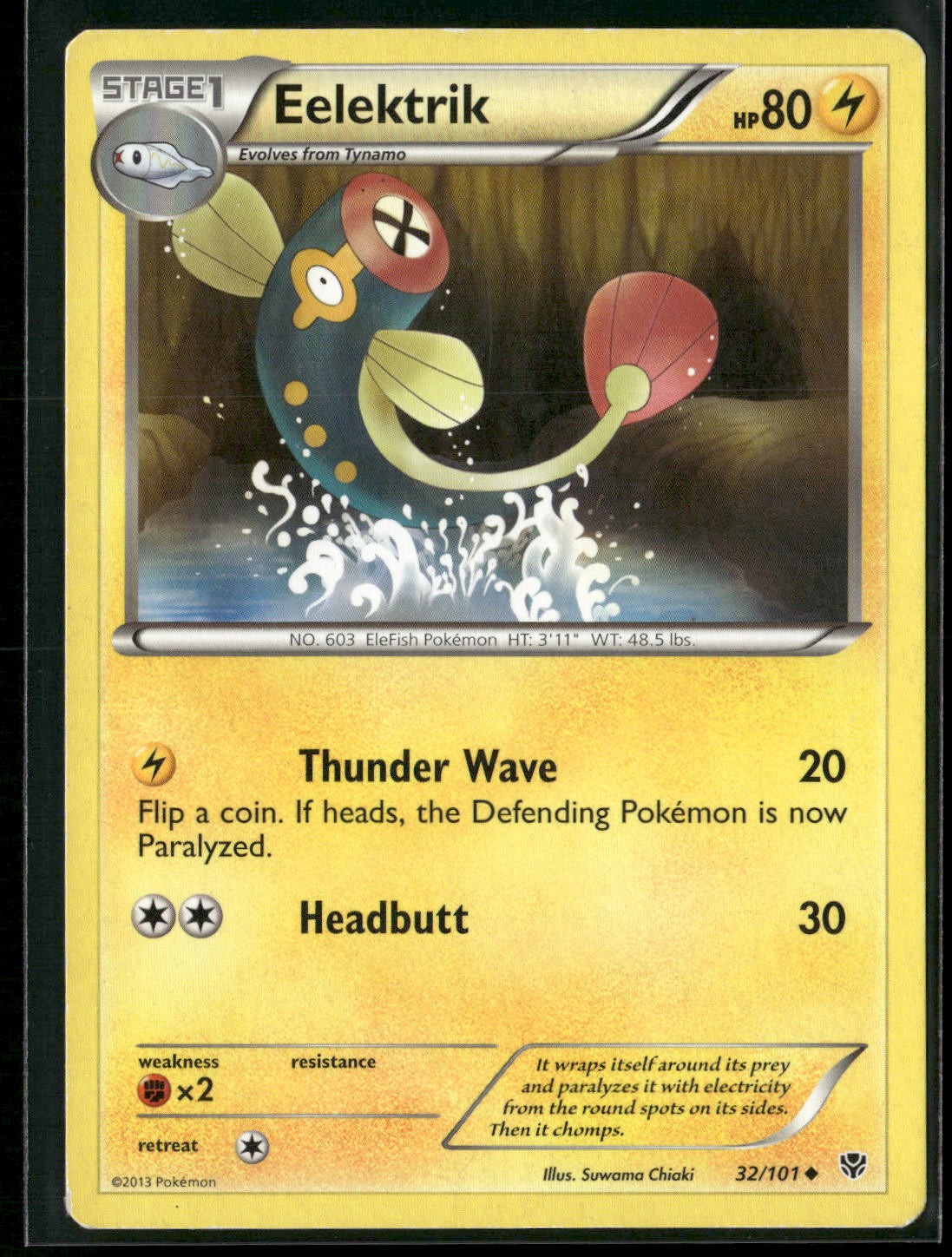 Eelektrik 32/101 Uncommon Plasma Blast Pokemon Heavily Played