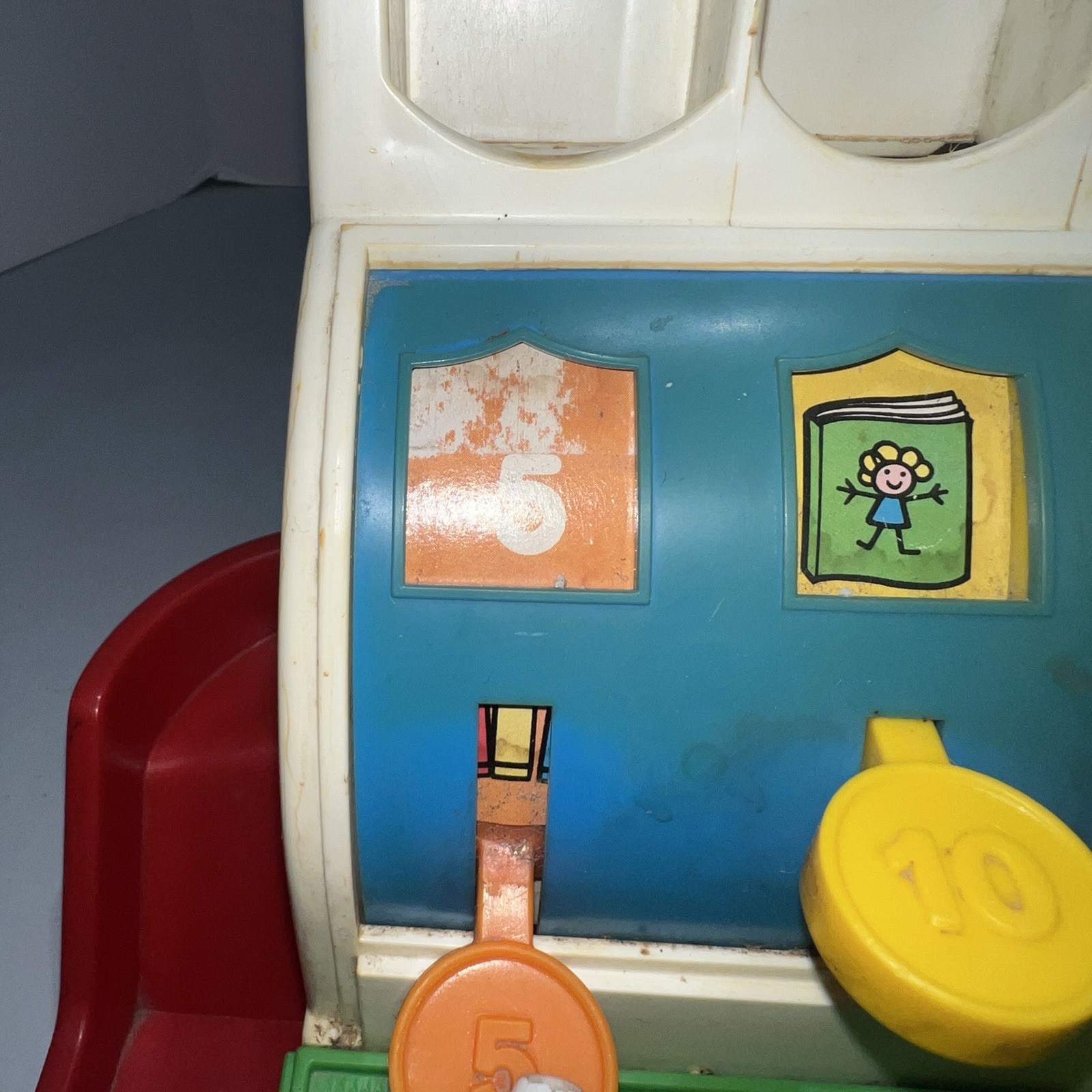 как выглядит Fisher Price Vintage Cash Register 90 s With Three Coins фото