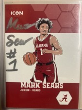 Alabama Basketball Mark Sears Signed card 