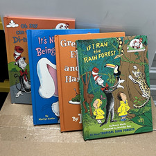 Dr. Seuss Beginner Books/Cat in the Hat Learning Library Lot 4 HC Ages 4-8