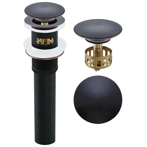 Oil Rubbed Bronze Pop Up Drain with Overflow,Bathroom Sink Drain with ...