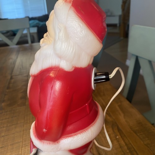 Molde soplado vintage Santa Claus Empire mesa 1968 Navidad iluminado 13" EE. UU. - Imagen 6 de 11