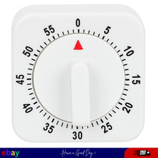 Large Kitchen Timer 60 minute Count-Down Cooking Baking Loud Alarm Mechanical UK