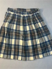 Highland Home Industries Kilt Size Age 10 blue white tartan