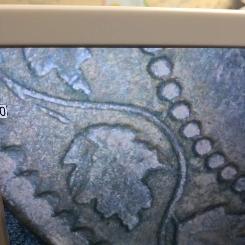 1858 Large Cent Penny Canada Broken Stem Rotated Die VF 30 - Image 3 of 3