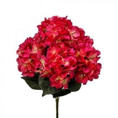 Fuchsia Hydrangea Bush Artificial Flowers
