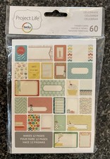 PROJECT LIFE: CELEBRATE Themed Cards Set For Scrapbooking - NEW