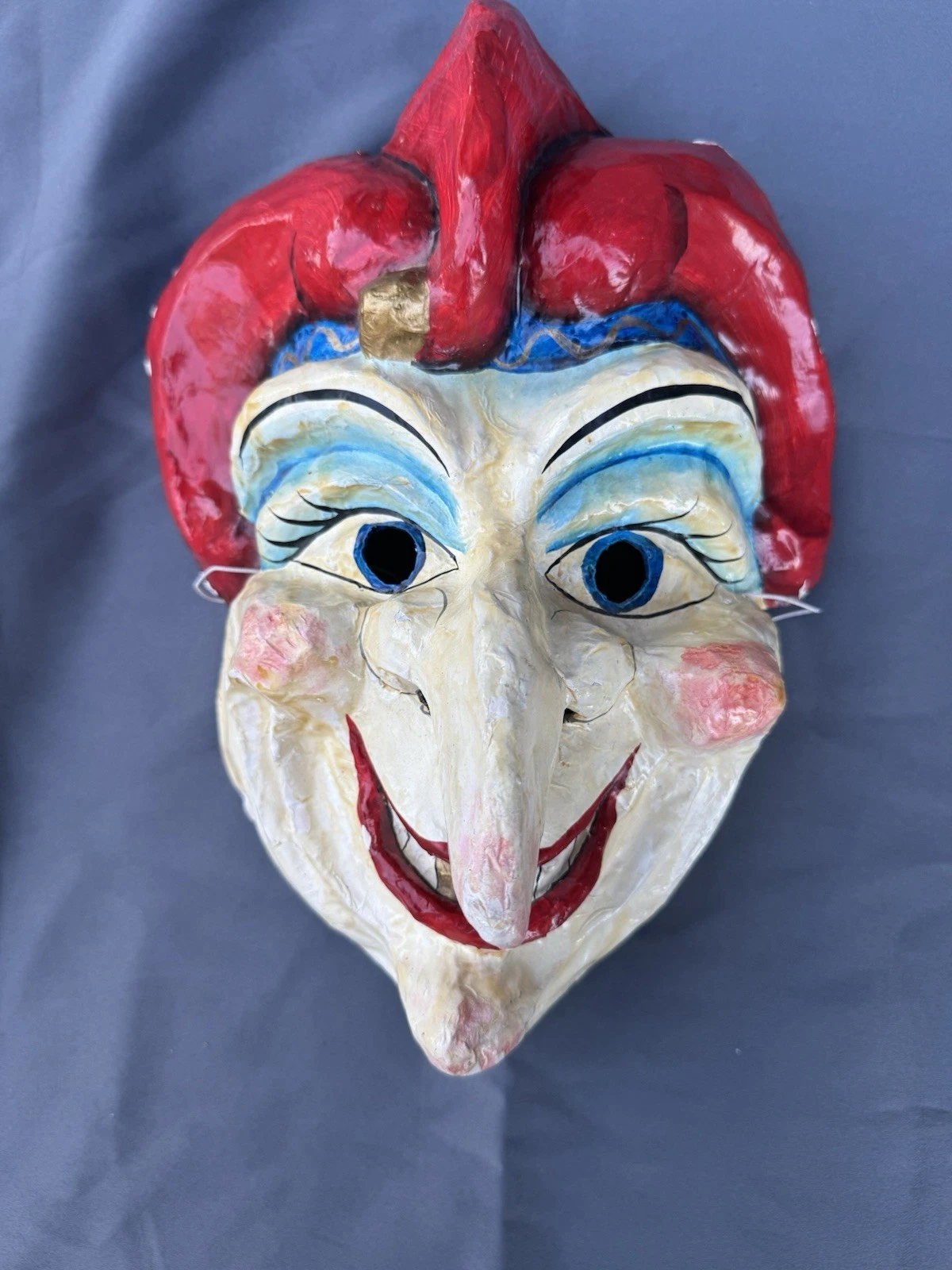 Masque Arrayed Hand Made Costume Mask Masquerade Halloween Creepy Vtg