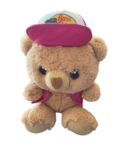 Bass Pro Shops Kids Brown Plush Stuffed Trucker Cap Bear Toy Small