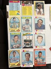 1970 TOPPS FOOTBALL HOUSTON OILERS 12 CARD LOT Sharp Checklists Dan Pastorini