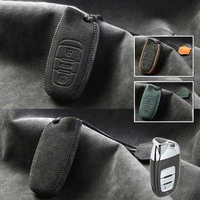 Suede Leather Car Remote Key Case Cover Fob For Lamborghini Huracan Aventador