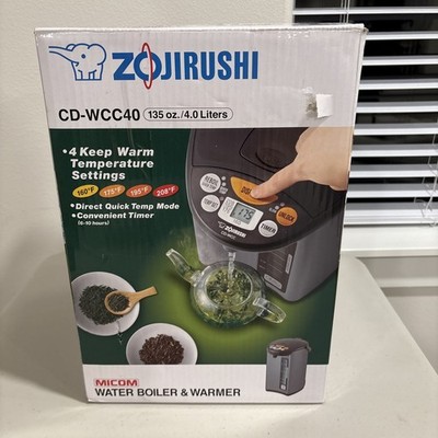 Zojirushi CD-WCC40 Micom Water Boiler and Warmer (135 oz, Silver Dark Brown) NEW