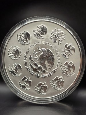 2024 1 Kilo Prooflike Silver Mexican Aztec Calendar w/ COA 060/500