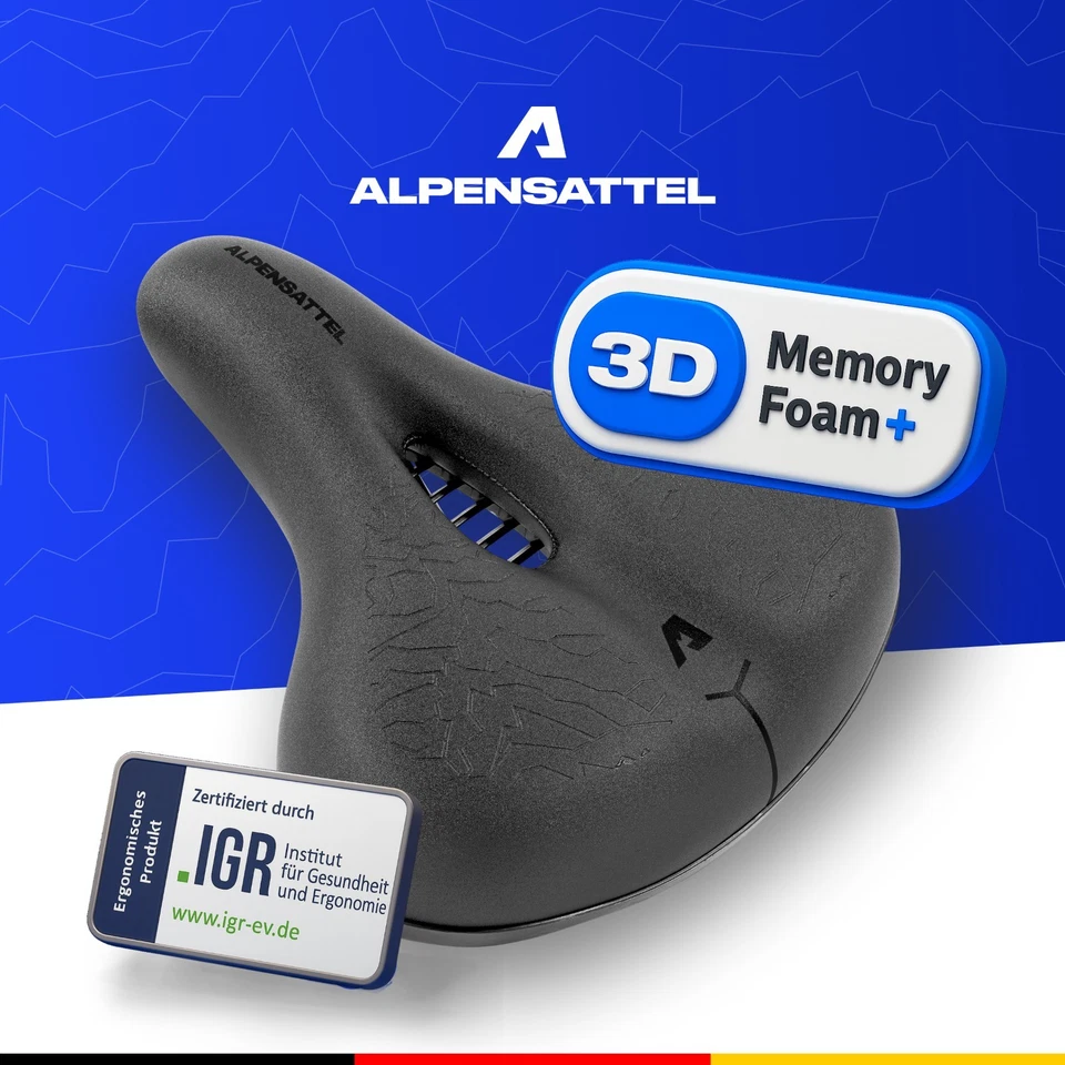 Alpensattel 3.0 Komfort - Vielseitiger Premium-Sattel für alle Radtypen - Bild 3 von 4