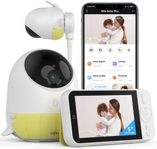 5" Monitor with 2.5K FHD Camera, Night Vision, 2-Way Audio, Pan-Tilt-Zoom, Cr...