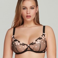 Agent Provocateur Bethanie Black Peach Bra 32C - new without tags