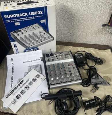 Behringer Mischpult UB802 OVP, 2 Vivanco Mikros & Adapter   Top Einsteiger-Set