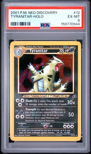 Tyranitar (Unlimited) graded PSA 6 for sale on eBay