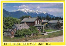 Postcard Steeples Range Willicome & Mather Houses Fort Steele Heritage Town BC