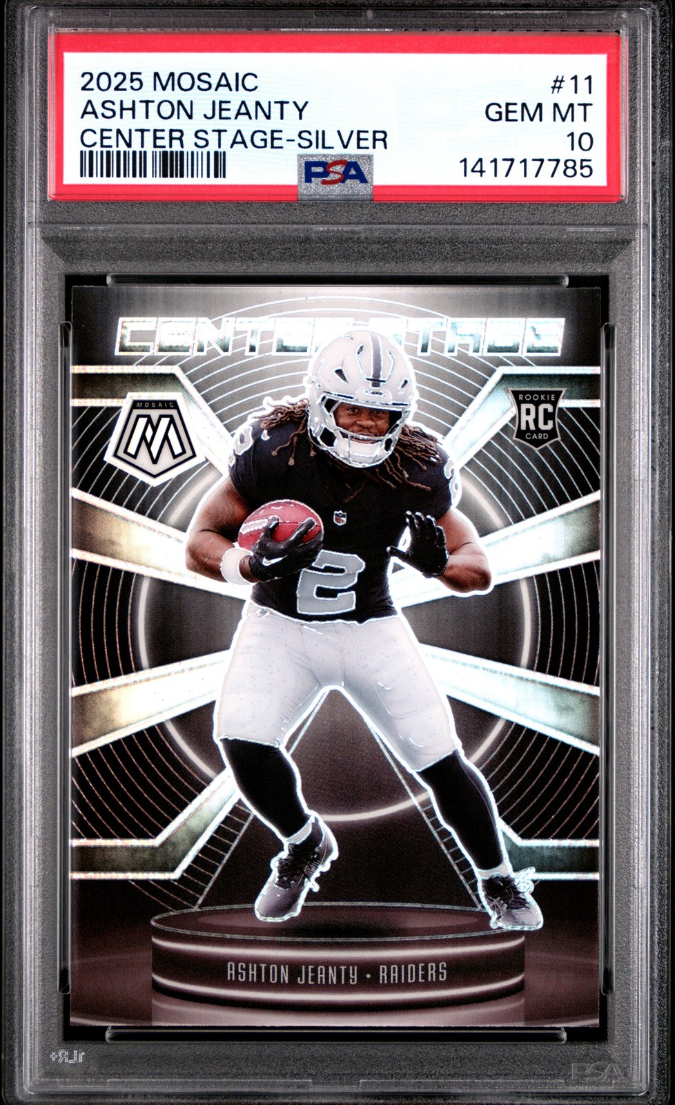 Ashton Jeanty Panini Mosaic Center Stage #11 Silver