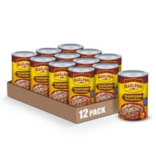 Traditional Canned Refried Beans, 1 Can, 16 oz (Pack of 12)