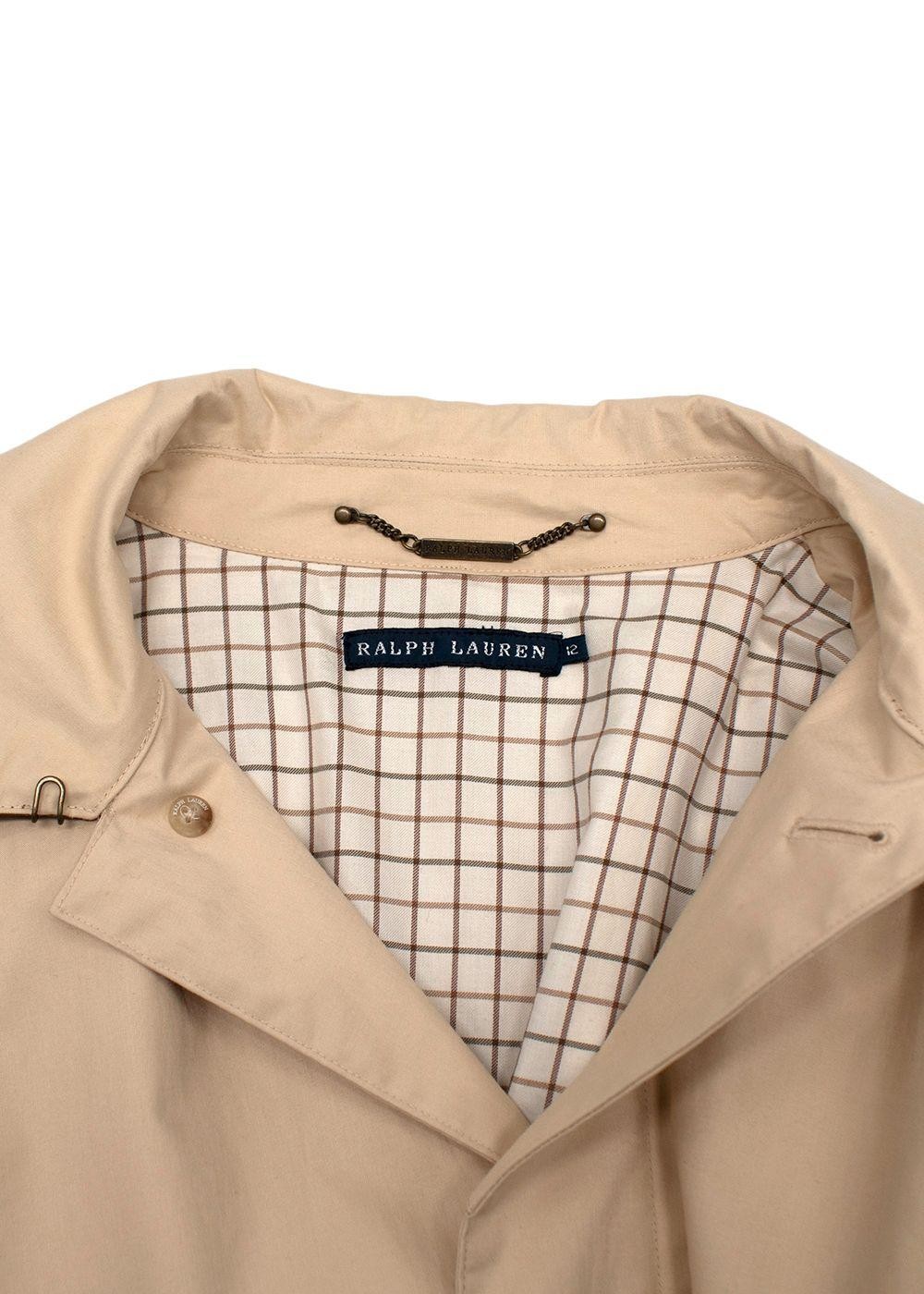 Ralph Lauren Beige Belted Trench Coat image 9