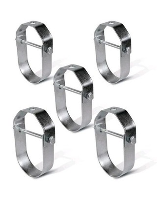 LOT OF 5 - 5'' Stainless Steel Clevis Pipe Hanger #11