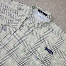 Columbia PFG Super Bahama Shirt Mens XL Plaid Long Sleeve Omni-Shade Vented