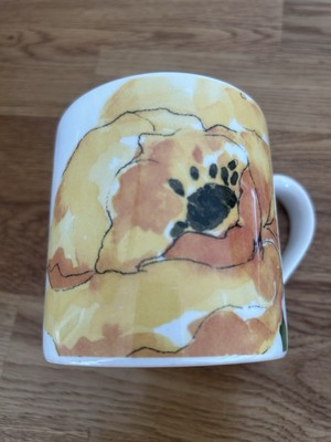 M&S Vintage Made In England Sonnenblumen Steinzeug Kaffeebecher. MR24253