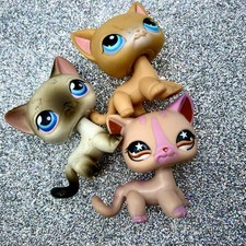 Hasbro LPS Littlest Pet Shop TLC Lot 3 Shorthair Cats Kittens 5 71 933 faded
